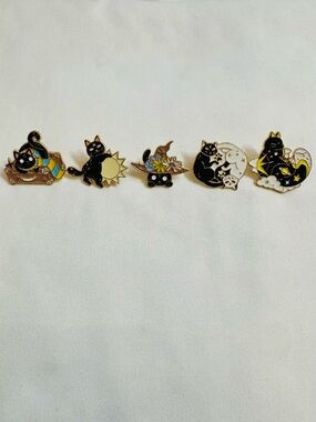 Witchy Cat Pin Bundle